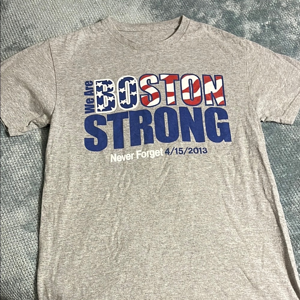 Gray Boston Strong T-Shirt, Size S